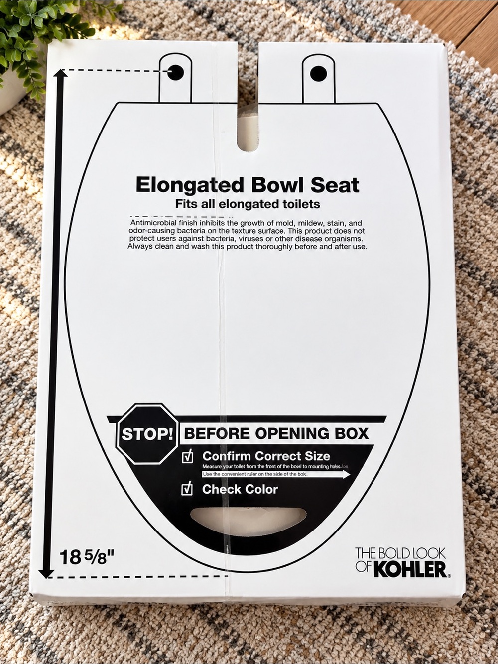 Kohler Elongated Toilet Bowl Seat - White